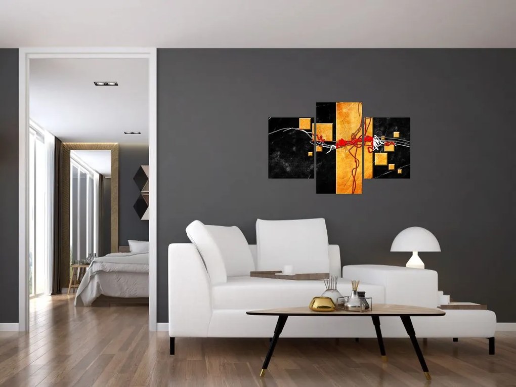 Absztrakt kép - Táncosok (90x60 cm)