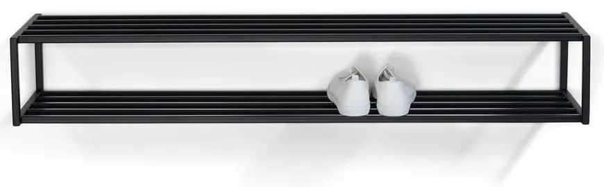 Fekete fém függő cipőtartó 118x20,5x30,5 cm School – Spinder Design