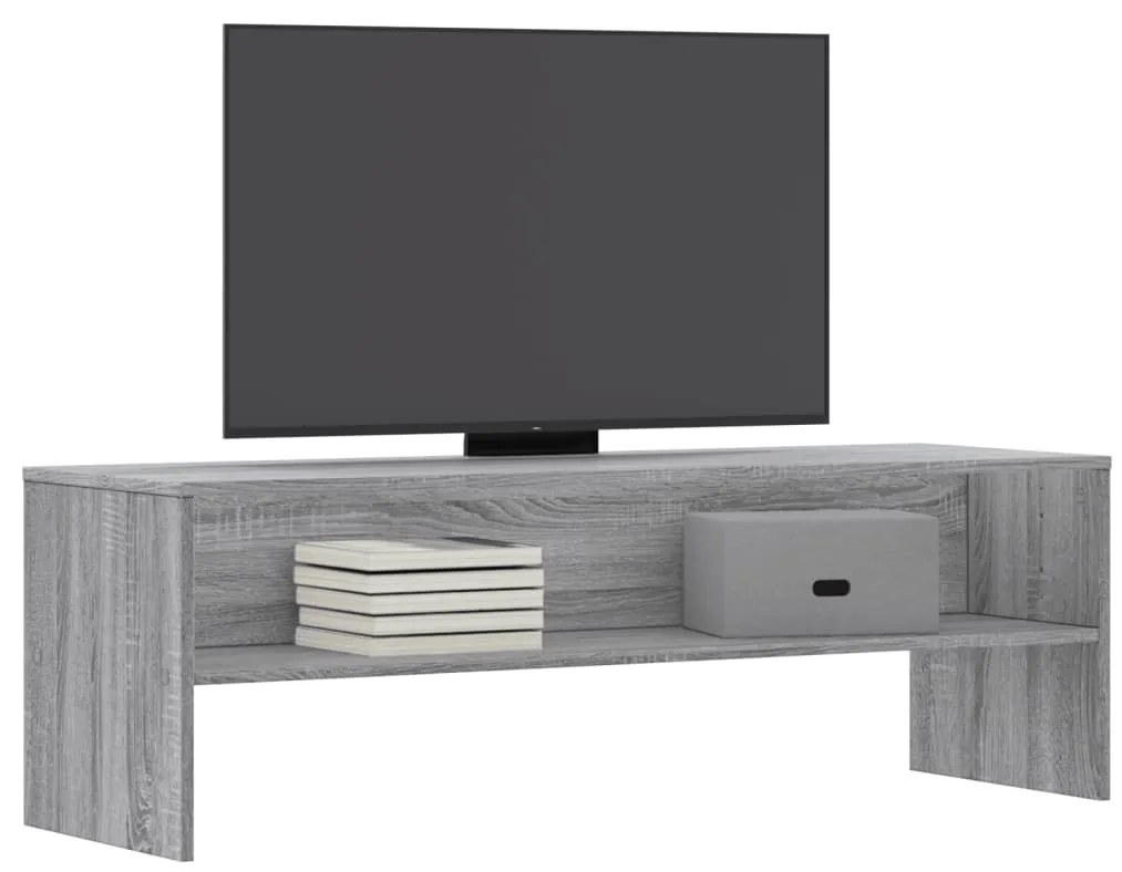 szürke sonoma színű szerelt fa TV-szekrény 120 x 40 x 40 cm