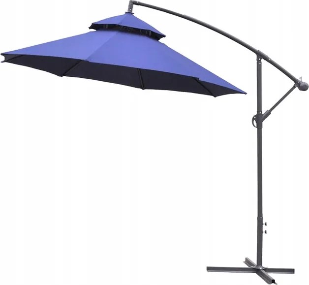 Aga Kerti napernyő konzolos Exclusiv Cube 250 cm Sötétkék