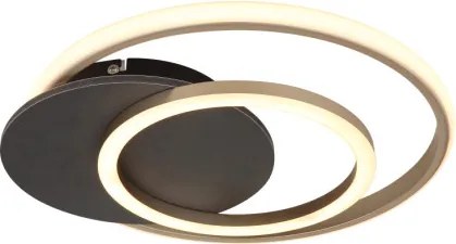 Globo 67331G-24 Mennyezeti lámpa MDF szürke matt, műanyag pezsgő színű matt, műanyag fehér, HxSzxM: 380x360x65mm, tartozék: LED 24W 230V, 3320lm forrás, 1100lm kimenet, 3000K