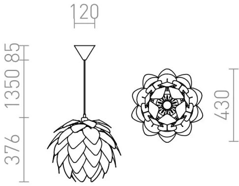 RED - Design Rendl - R12381 - Csillár zsinóron ENCOMBRE 1xE27/42W/230V