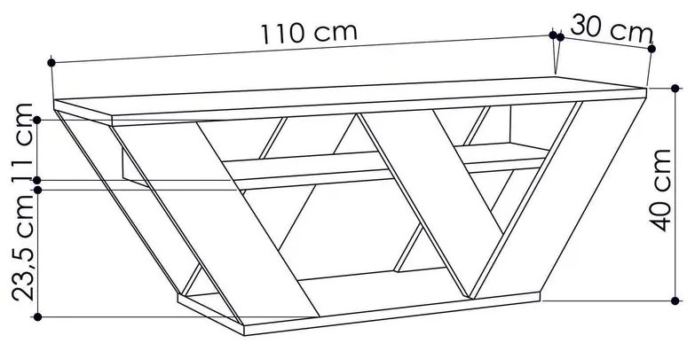 TV szekrény Pipralla - Oak