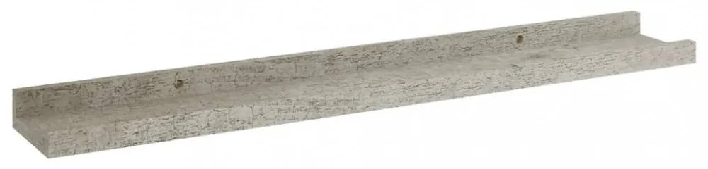 2 db betonszürke fali polc 60 x 9 x 3 cm
