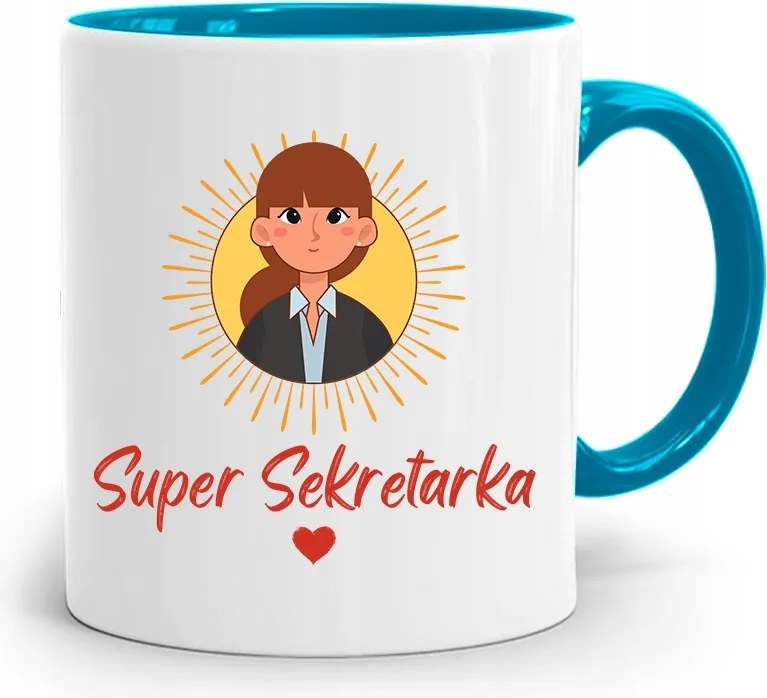 Kék Bögre Ajándék Titkárnőnek Szuper nyomott mintával