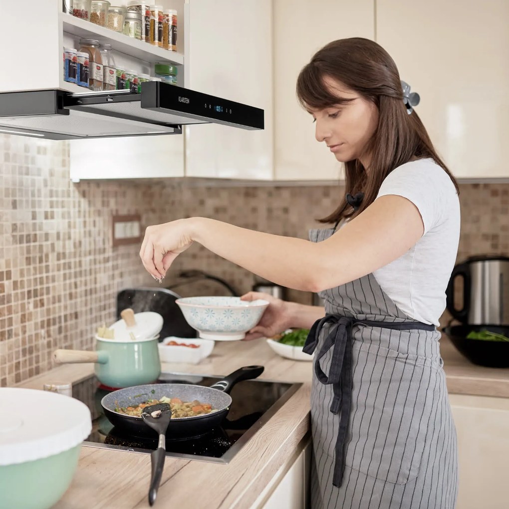 Klarstein Mariana Neo 60, kihúzható páraelszívó, 60 cm, 640 m³/ó, elszívás, LED