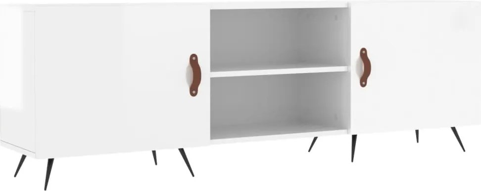 vidaXL fehér magasfényű szerelt fa TV-szekrény 150x30x50 cm
