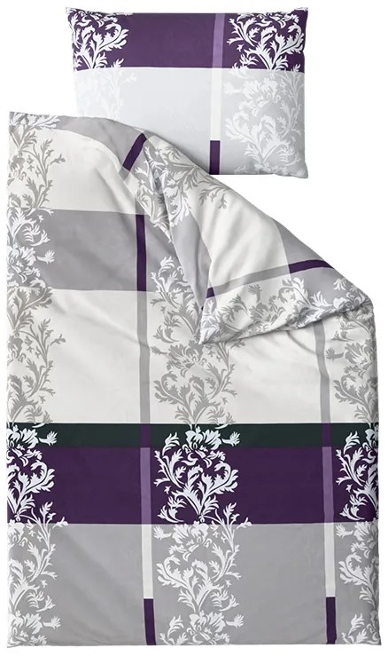 Deluxe pamut ágynemű lila Ágyneműhuzat mérete: 2 db 70 x 90 cm | 200 x 220 cm