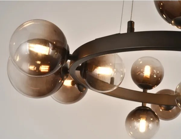 Brilagi - LED csillár kábelen MILLA 15xG9/3W/230V barna/füstbarna