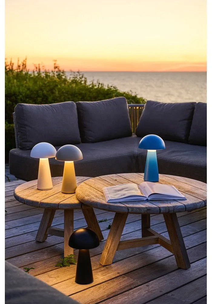 Szürke LED asztali lámpa távirányítóval (magasság 28 cm) Sam – Sirius