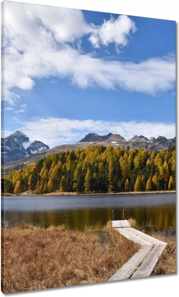 Vászonkép 70x100 Tájkép Fa híd