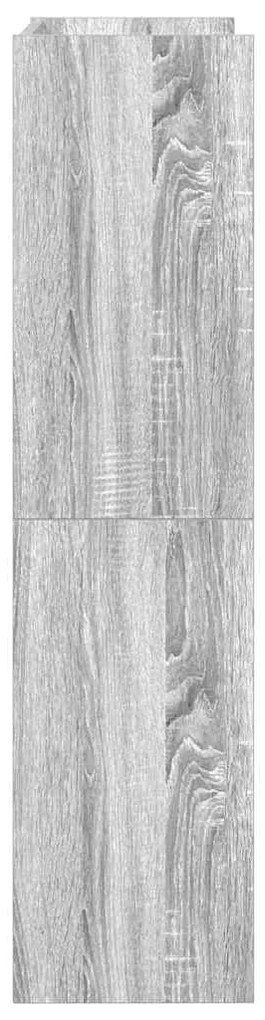 szürke sonoma színű szerelt fa cipőtartó 60x25x100 cm