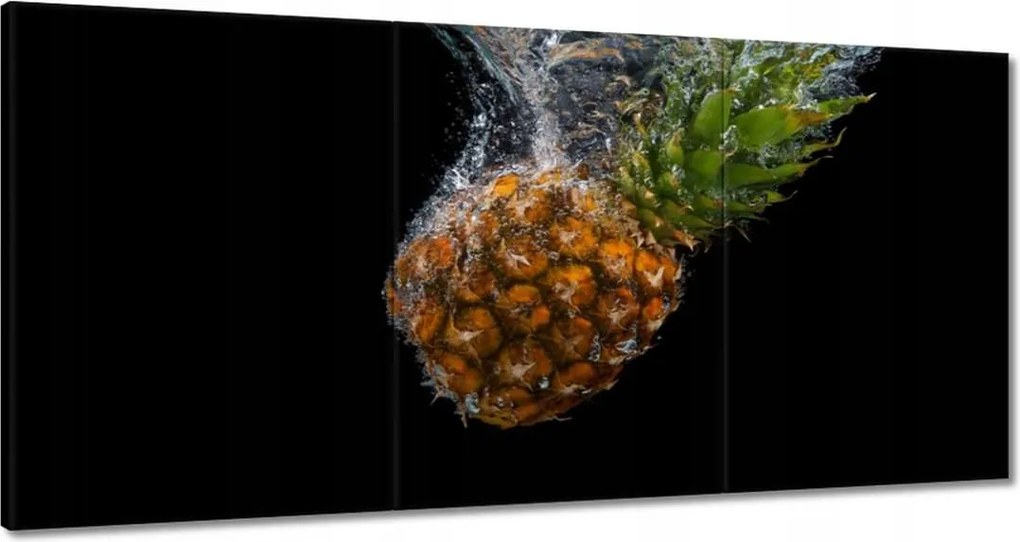 Vászonkép 180x90 Ananász a vízbe esik