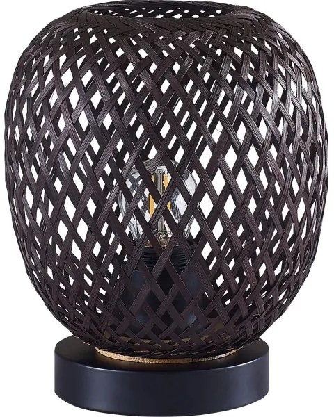 Asztali lámpa ZANZIBAR 1xE27/20W/230V átm. 18 cm bambusz