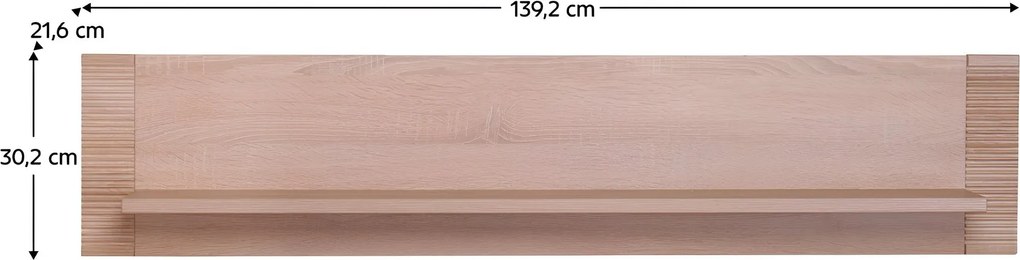 Fali polc typ 17, sonoma tölgy, GRAND