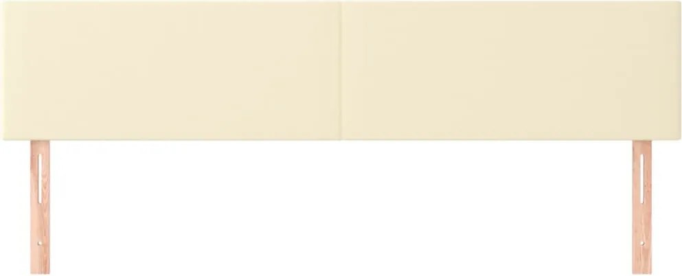 2 db krémszínű műbőr fejtámla 80 x 5 x 78/88 cm