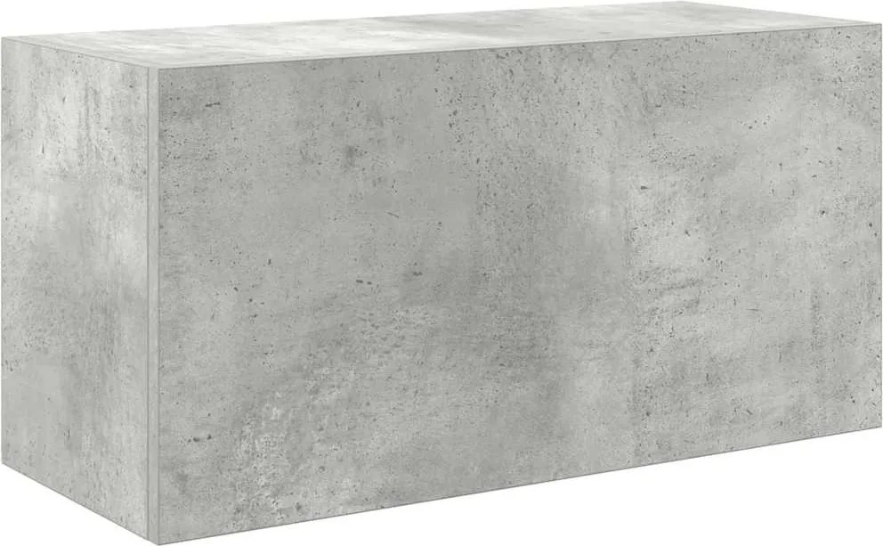 vidaXL betonszürke szerelt fa fali fürdőszobaszekrény 60 x 25 x 30 cm