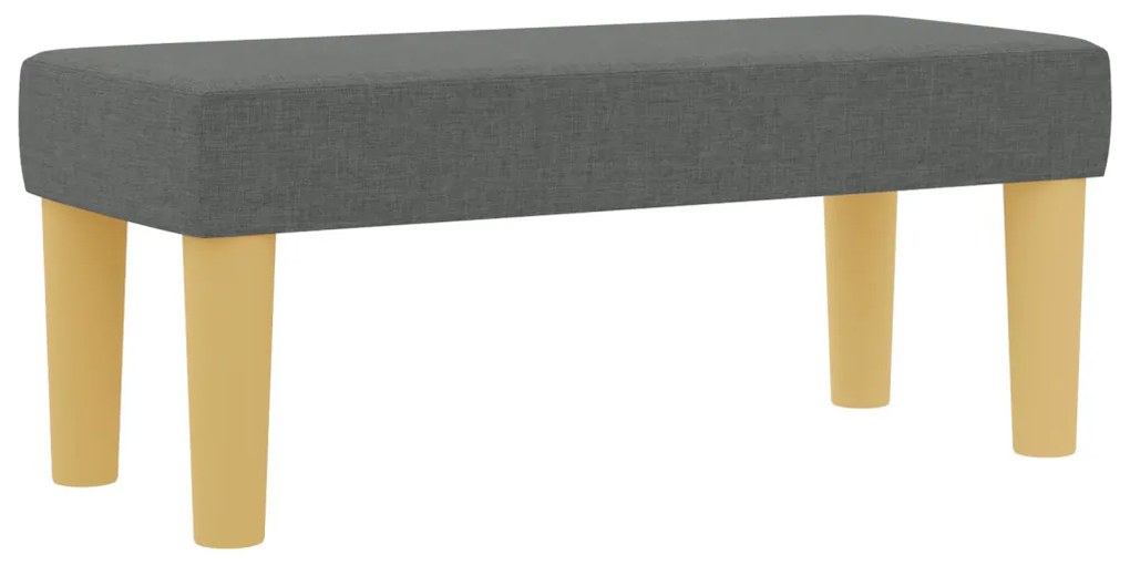 Box Spring Ágy Matraccal &amp; Pad Sötétszürke 90x200 cm Szövet