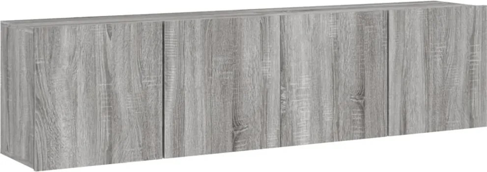 vidaXL 2 db szürke sonoma színű fali TV-szekrény 80 x 30 x 41 cm