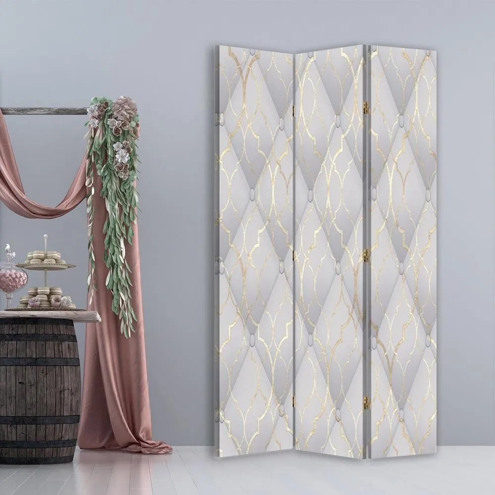 Gario Paraván Marokkói lóhere szürke színben Méret: 145 x 170 cm, Kivitelezés: Forgó paraván 360°