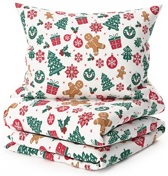 Pamut ágyneműhuzat MERRY MOOD fehér Ágyneműhuzat mérete: 70 x 90 cm | 140 x 200 cm