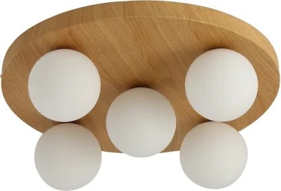 Brilagi - LUND WOOD mennyezeti lámpatest 5xG9/9W/230V, átm. 40 cm, fa