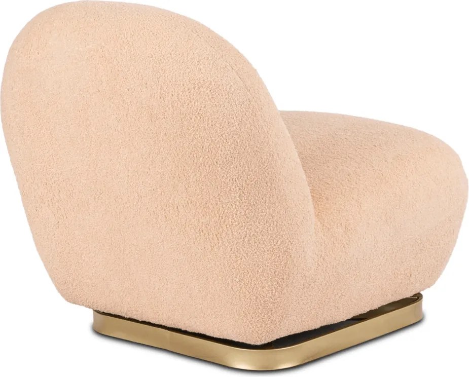 SONNY narancssárga forgó boucle pihenőfotel