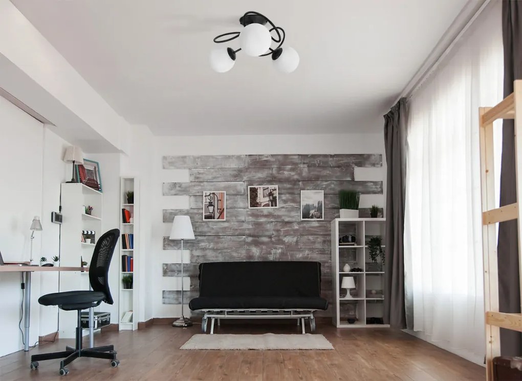 KAJA K-5350 NELA Mennyezeti Csillár Fekete E14 IP20