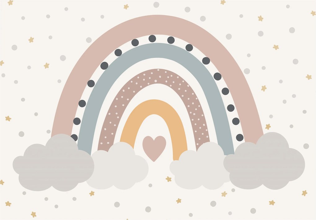 Boho Szivárvány fotótapéta gyerekeknek 312x219