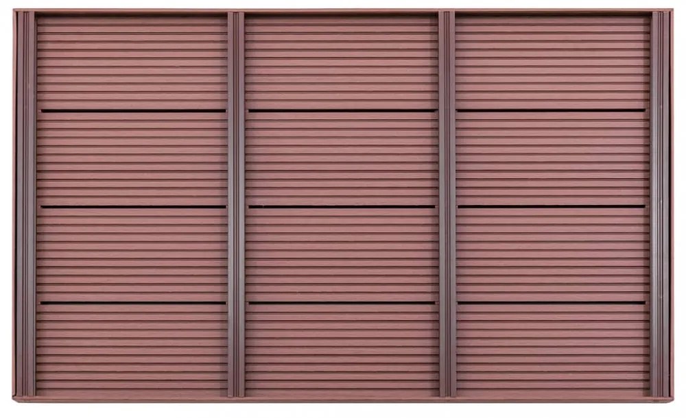 barna WPC padlóelem szolárzuhanyhoz 101 x 63 x 5,5 cm