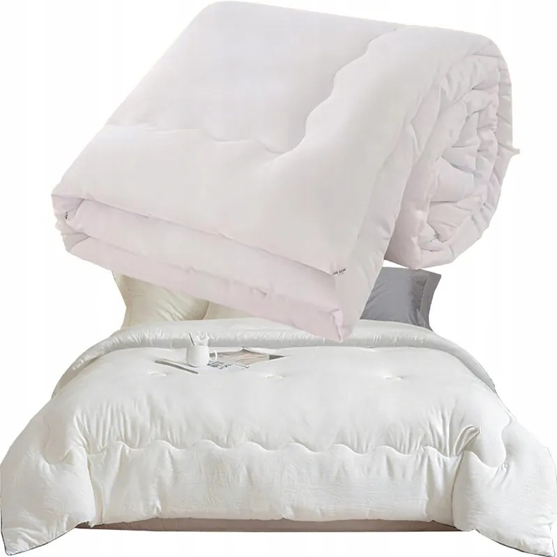 Egész évben használható paplan Légáteresztő Meleg Téli 200x220cm Fehér