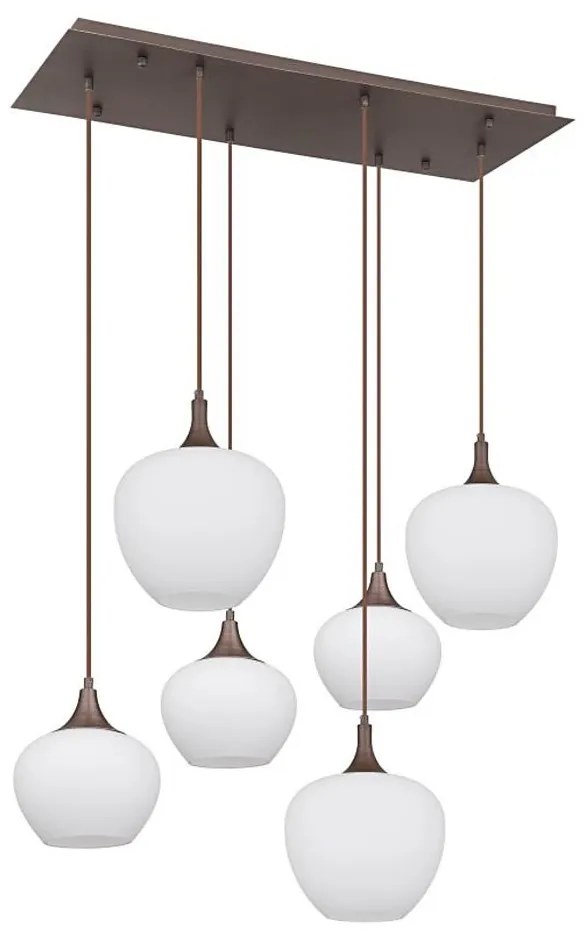 Globo 15548-6HC - Csillár zsinóron MAXY 6xE27/40W/230V fehér