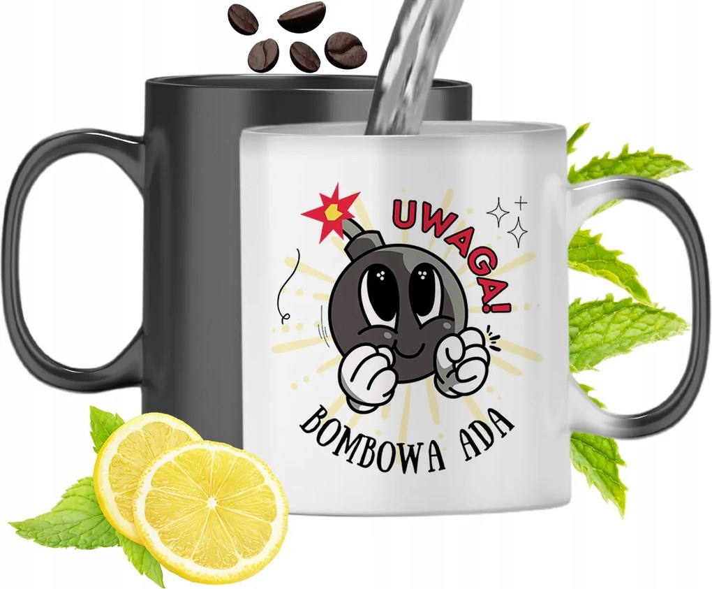 Mágikus Bögre Ady Fekete Színváltós, fényképes nyomattal