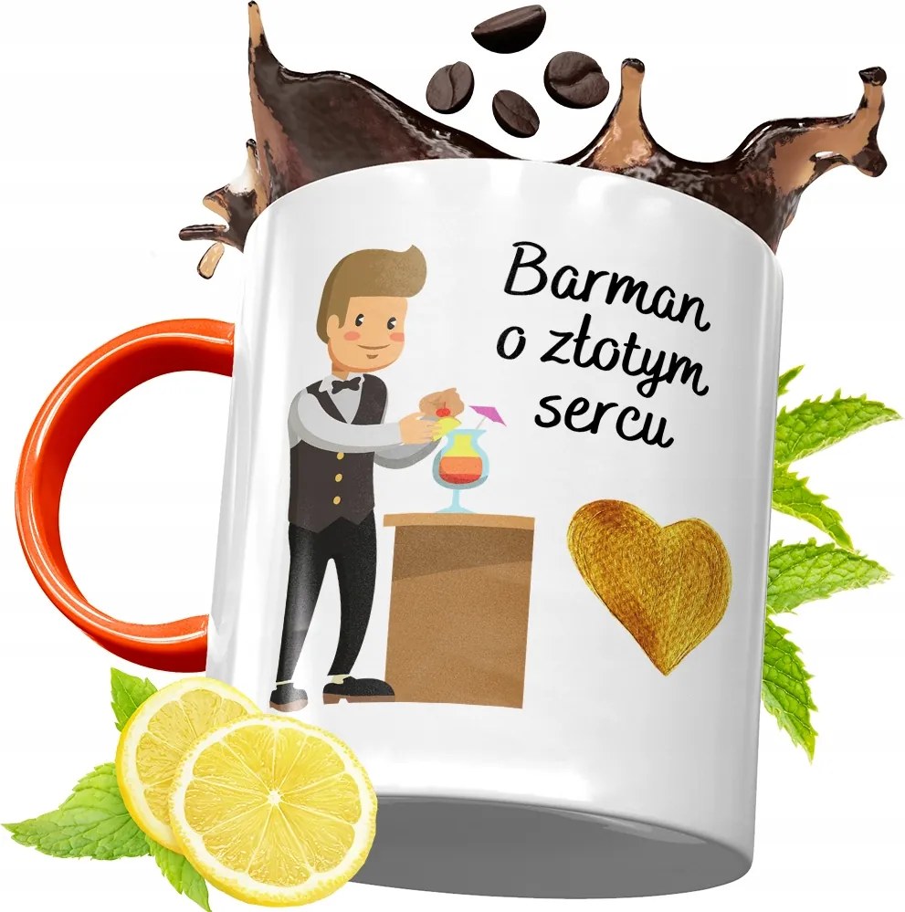 Narancssárga Bögre Csaposnak Ajándék fényképes nyomattal