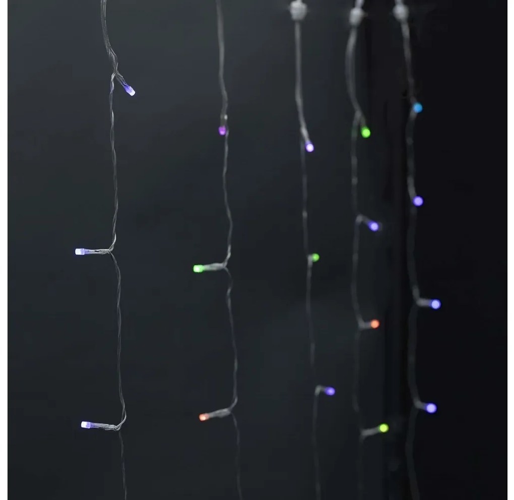 Nedis WIFILXC01C180 - LED RGB Karácsonyi függöny 180xLED/7 funckció 6m IP65 Wi-Fi Tuya