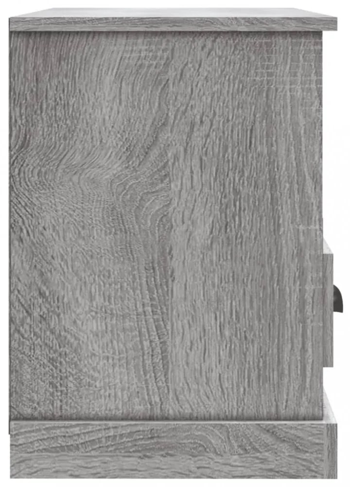 szürke sonoma színű szerelt fa TV-szekrény 80 x 35 x 50 cm