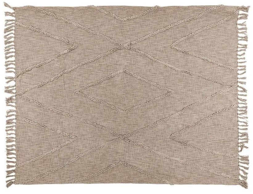 Világosbarna pamut ágytakaró franciaágyra 250x260 cm Sahara - Tiseco Home Studio