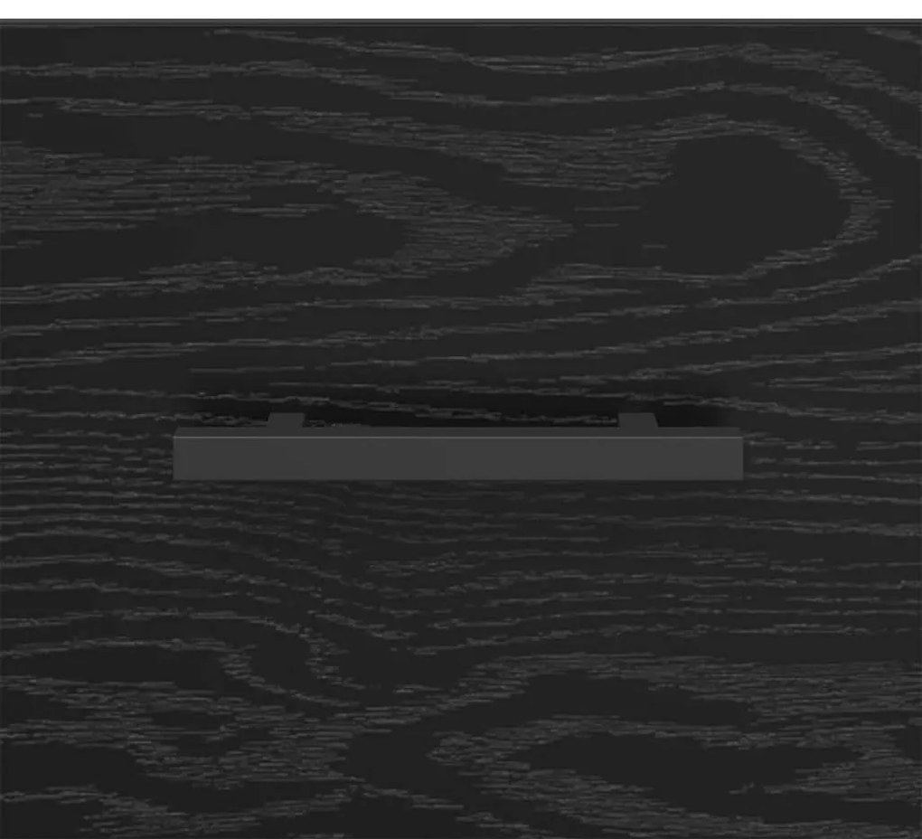 Széf fiókkal Fekete tölgy 34,5 x 34 x 90 cm Műszaki fa és vas