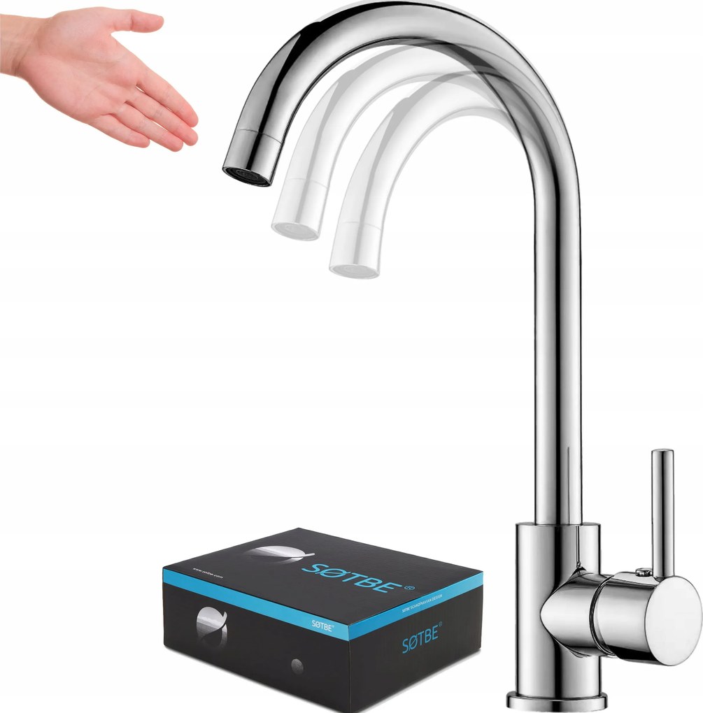 Konyhai csaptelep mosogató csaptelep konyhai mosogató kifolyócső forgó króm