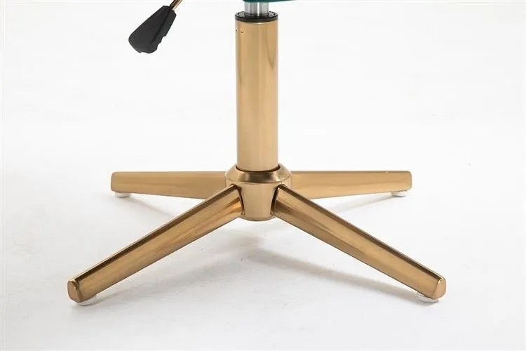 HR7009CROSS Sötétzöld modern velúr szék arany lábbal