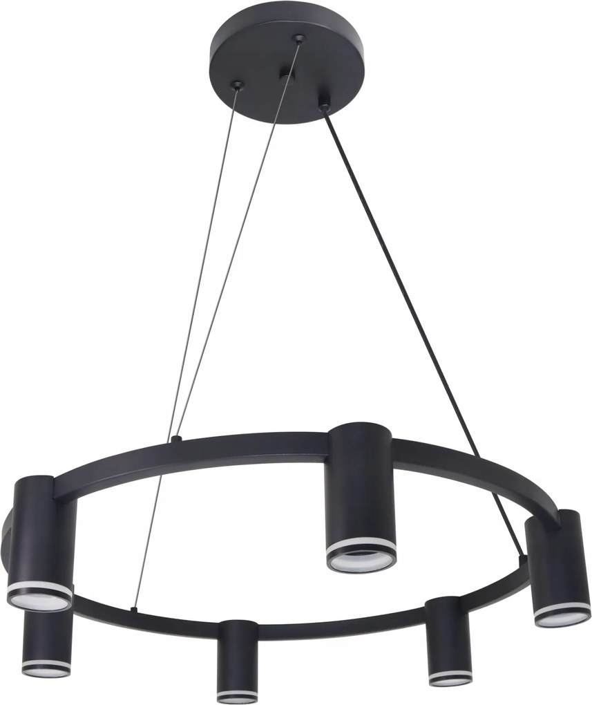 Mennyezeti Lámpa Függő Túlnyúlás 6x GU10 Fekete Paris Sanico Goldlux