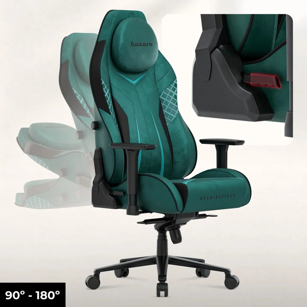 Ultra Gravity, Game szék, ergonomikus, velúr, zöld