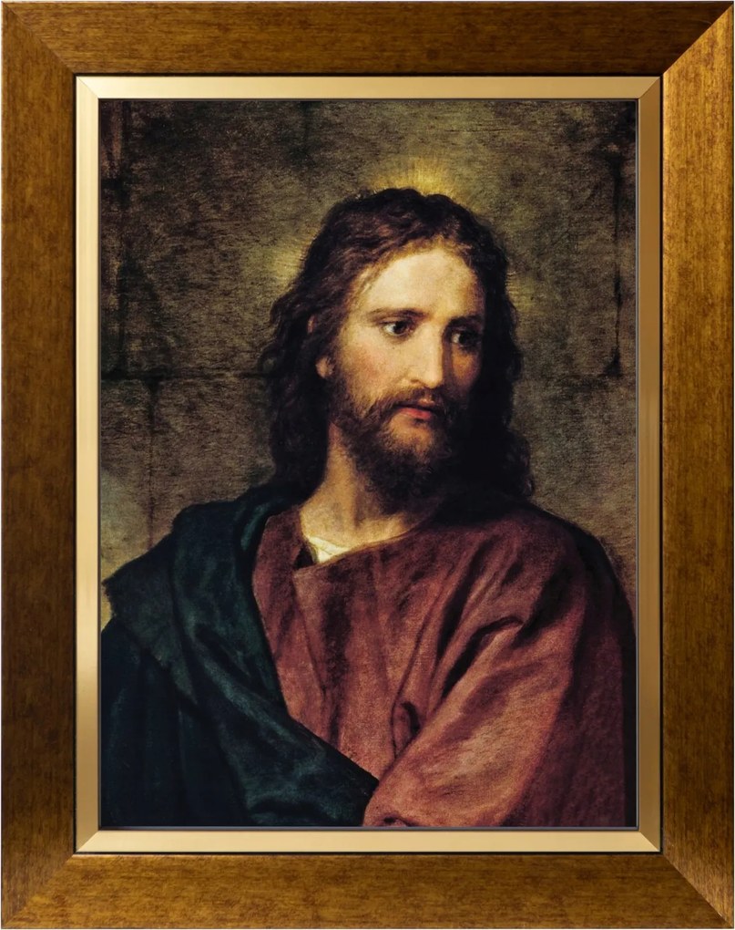 Jézus Krisztus Szakrális Vászonkép Arany Díszített Keretben 30X40