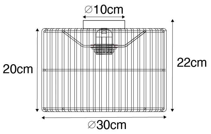 Keleti mennyezeti lámpa rattanból - Maud