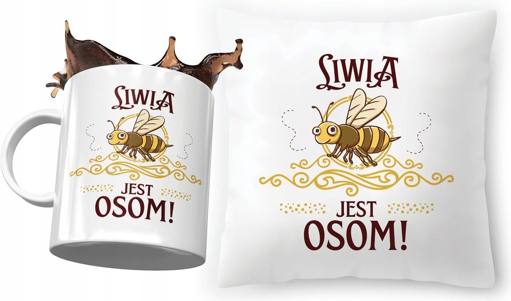 Lívia párna ajándék bögre szett fényképes nyomtatással