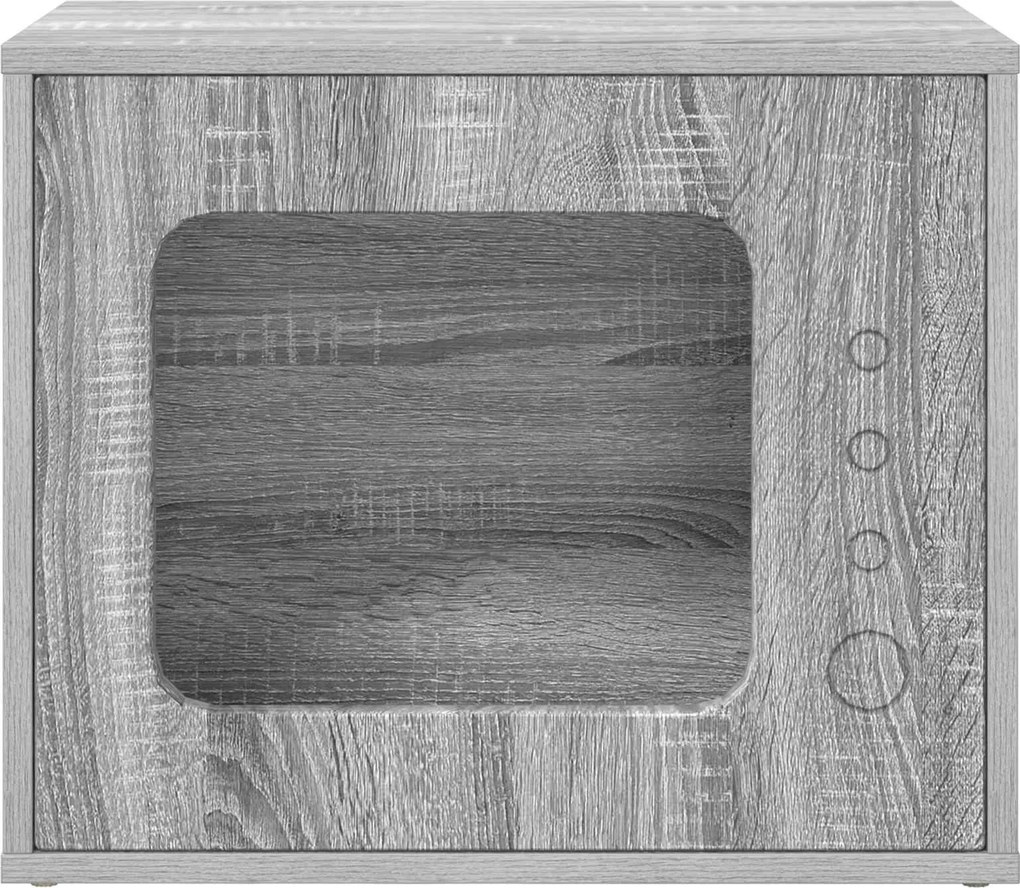vidaXL Macska Ház Szürke Sonoma 51 x 30 x 42,5 cm Faanyag