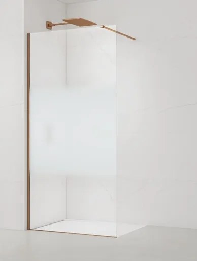 SAT Walk-in zuhanyparaván 120 cm szálcsiszolt rose gold SATBWI120MPPRRG