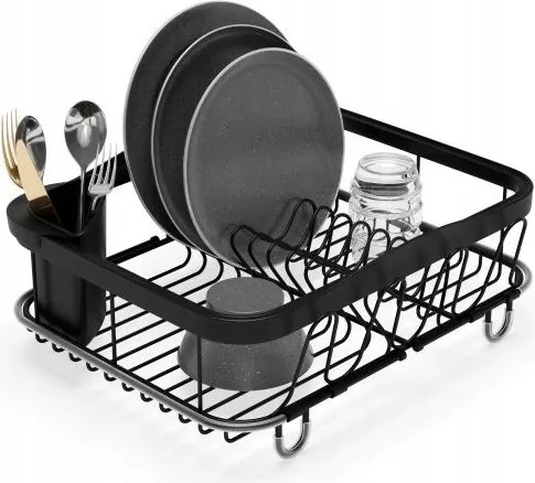 Edényszárító, fekete, konyhai csepegtető modern Sinkin Multi-use