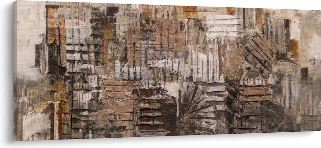 Kép - absztrakció barna tónusokkal (120x50 cm)
