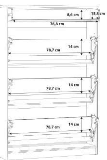 KAVI cipőtároló artisan tölgy